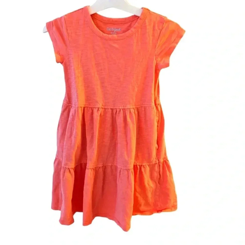Cat & Jack Size XS 4-5 Casual 100% Cotton Pink Dress for Girls